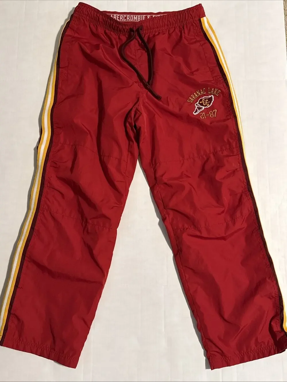 Vintage Abercrombie And Fitch Windbreaker Track Pants Mesh Lined Baggy Size M